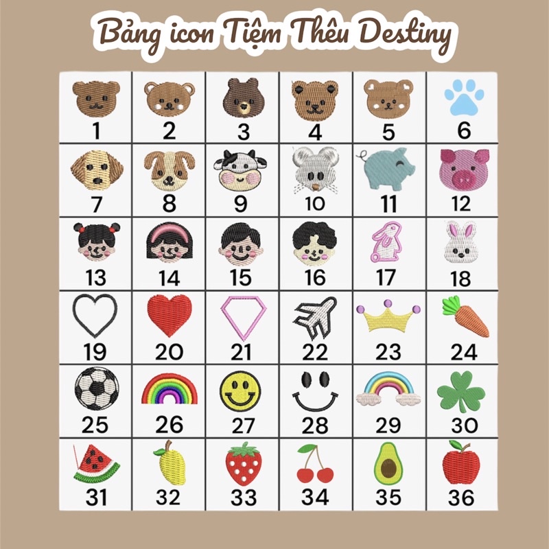 Name tag, móc khoá thêu tên theo yêu cầu