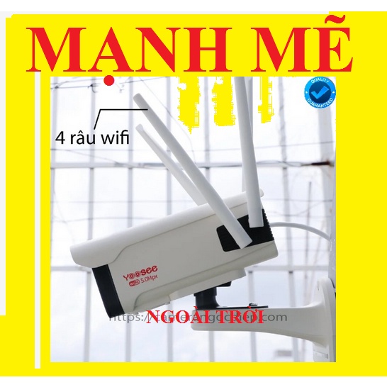 Camera Yoosee thân xoay ngoài trời 48 led, siêu chống nước, xoay 180 độ, xem đêm có màu, bảo hành 12 tháng
