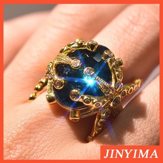 Nhẫn mạ vàng 18k đính đá topaz sang trọng