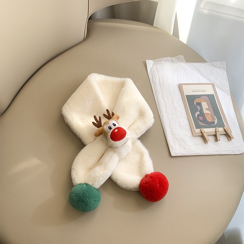 Khăn Choàng Cổ Bằng Vải Bông Dày Giữ Ấm Mùa Đông Phong Cách Hoạt Hình Dễ Thương Cho Bé Trai Và