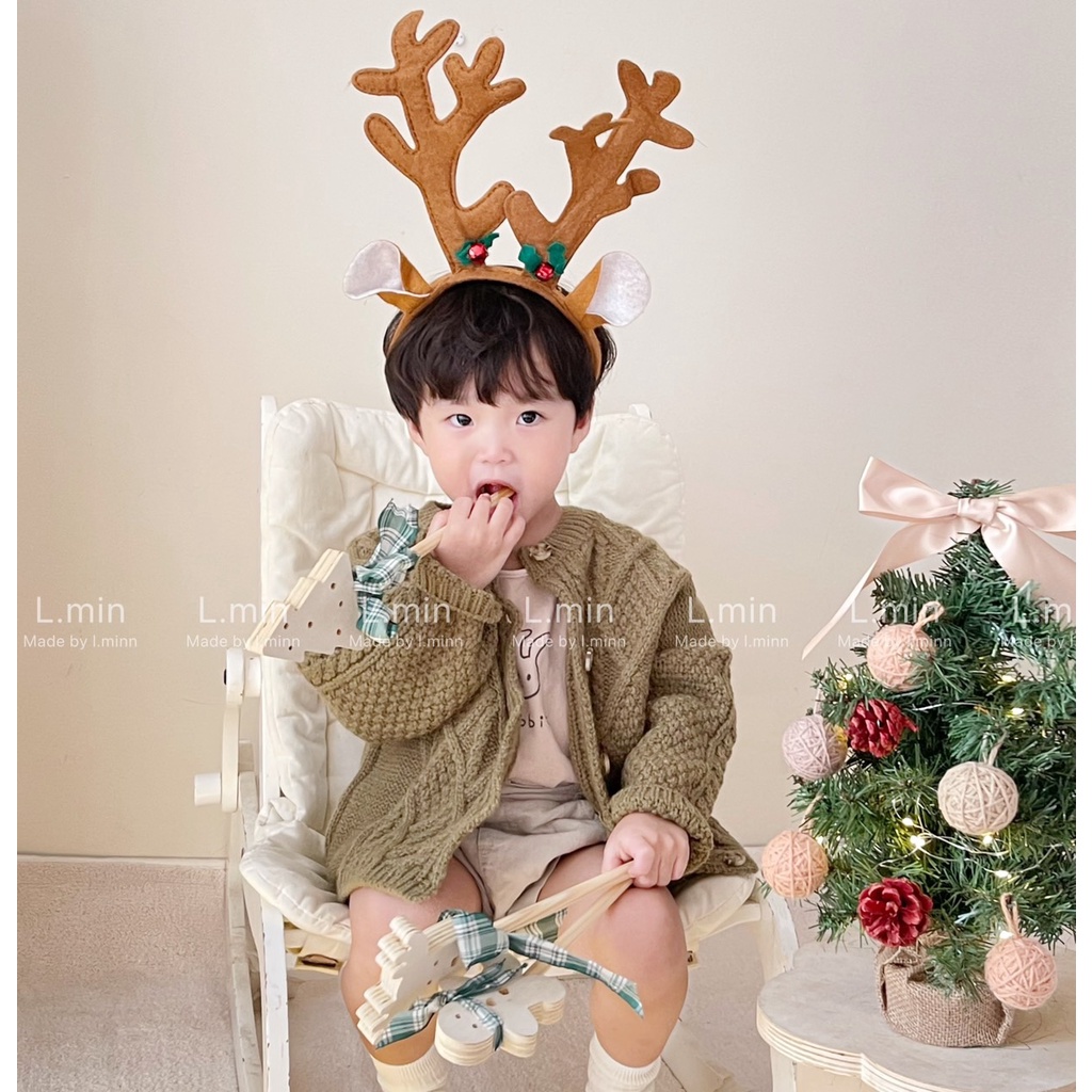 Logo gỗ decor noel