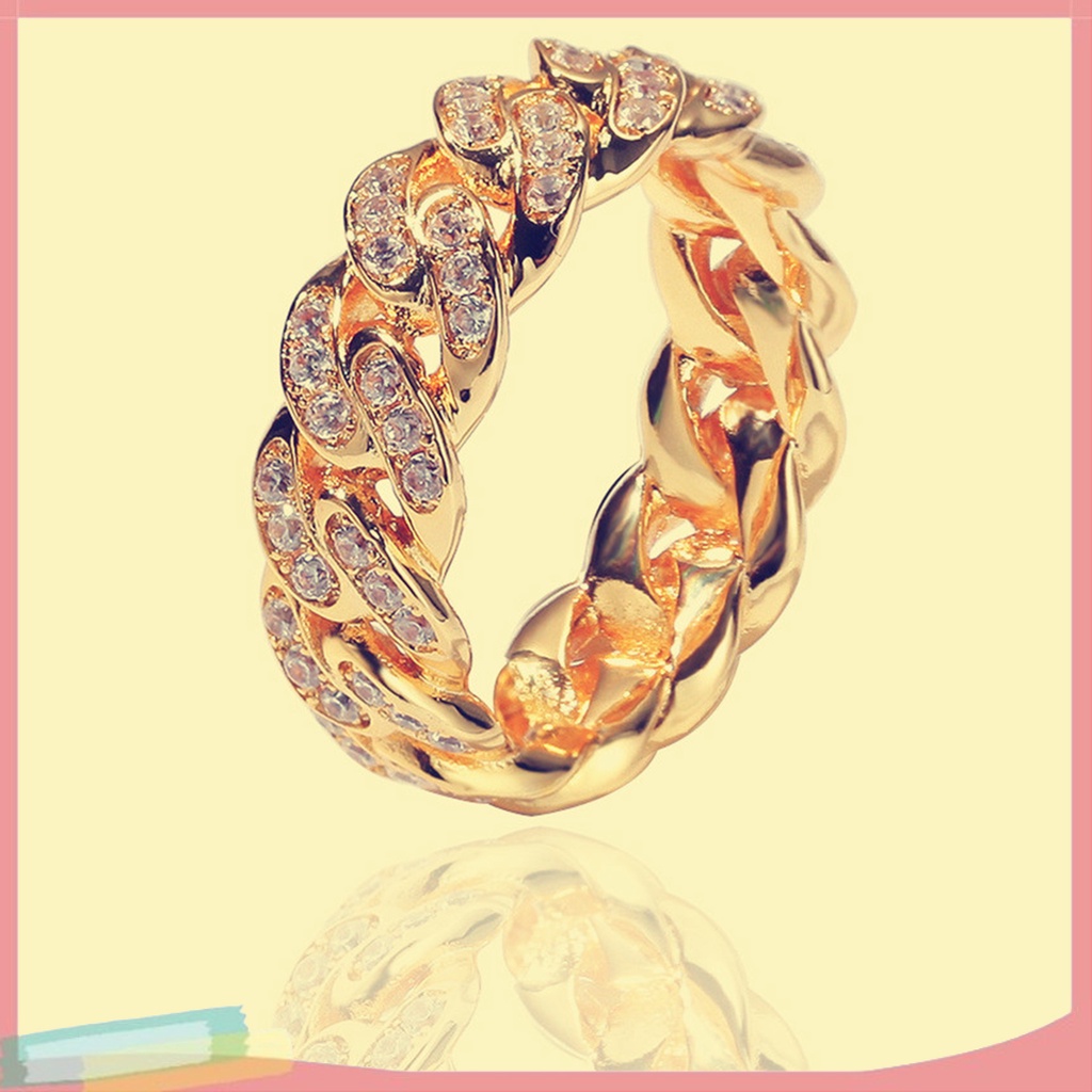 Nhẫn đeo ngón tay hợp kim mạ bạc/ mạ vàng đính đá zircon thời trang dành cho nữ