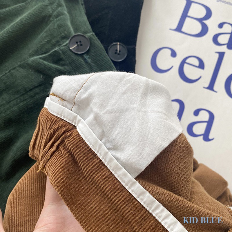 Quần Short Nhung Màu Sắc Đơn Giản Phong Cách Retro Cho Bé Gái