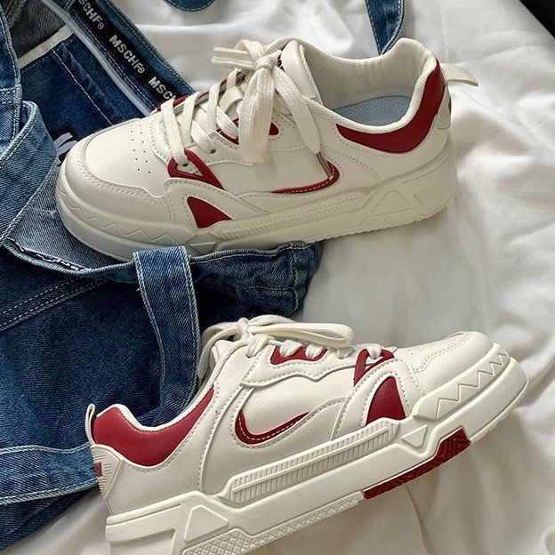 Hàng Có Sẵn Giày Thể Thao Đế Dày Tăng Chiều Cao Phong Cách Mới Dễ Phối Đồ Cho Nữ