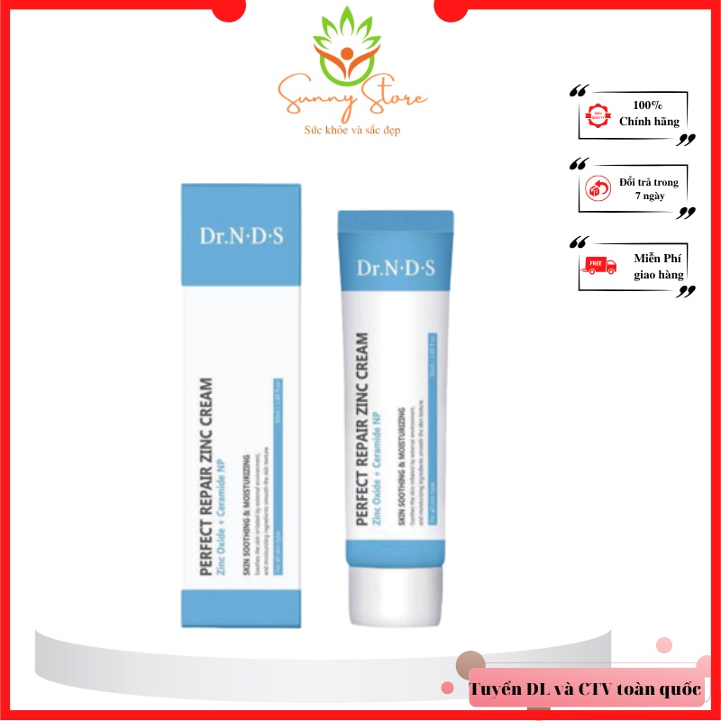 Kem phục hồi da làm dịu đa năng cho cả gia đình Dr NDS Perfect Repair Zinc Cream (Zinc Oxide + Ceramide NP