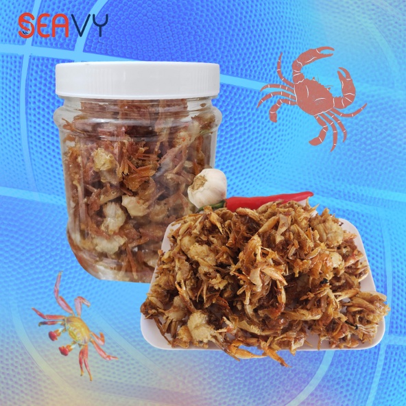 Ghẹ sữa ram không càng xốp giòn Đặc sản Nha Trang, Hộp 500g - Seavy