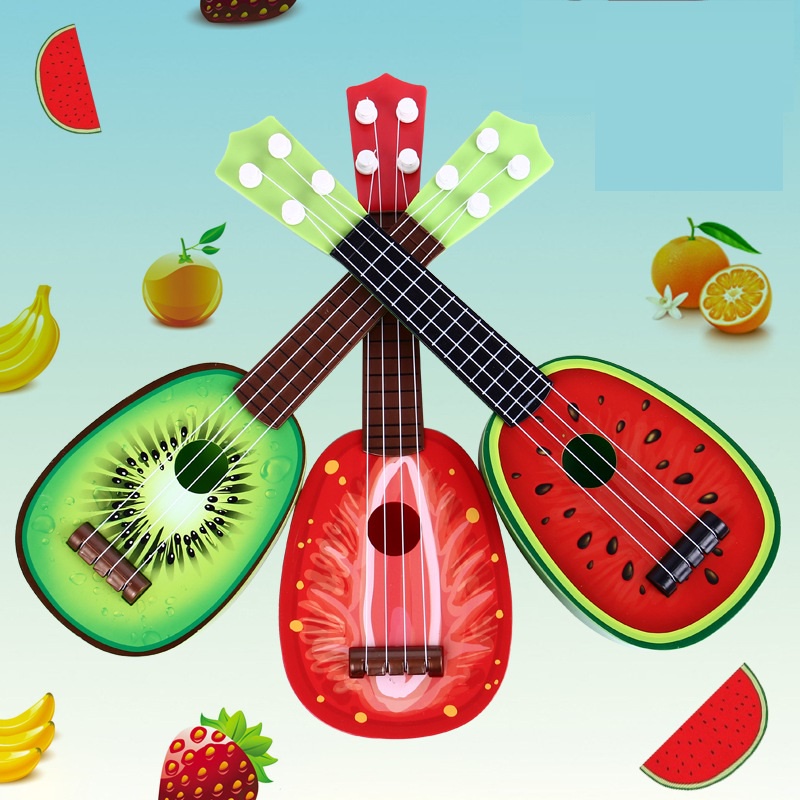 Đàn guitar mini, đàn ghi ta, đàn trái cây giúp bé phát triển âm nhạc, đồ chơi cho bé, đồ chơi trẻ em,trí tụê, thông minh