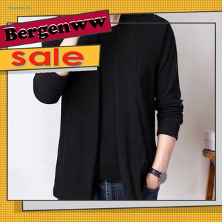 Bergenw_ áo khoác chui đầu cắt 3d