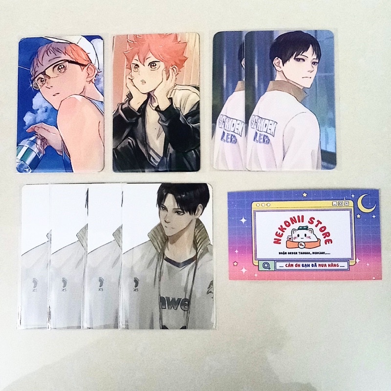 Thẻ bo góc Haikyuu Kageyama Hinata Iced Chocohaim