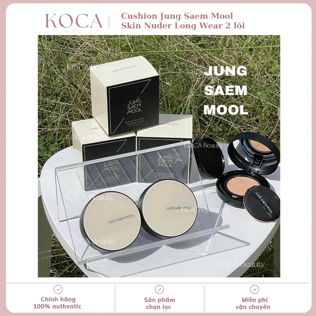 [Jung Saem Mool] Cushion 2 lõi 𝐒𝐤𝐢𝐧 𝐍𝐮𝐝𝐞𝐫 𝐋𝐨𝐧𝐠 𝐖𝐞𝐚𝐫 𝐂𝐮𝐬𝐡𝐢𝐨𝐧 𝐒𝐏𝐅 𝟓𝟎+ 𝐏𝐀+++