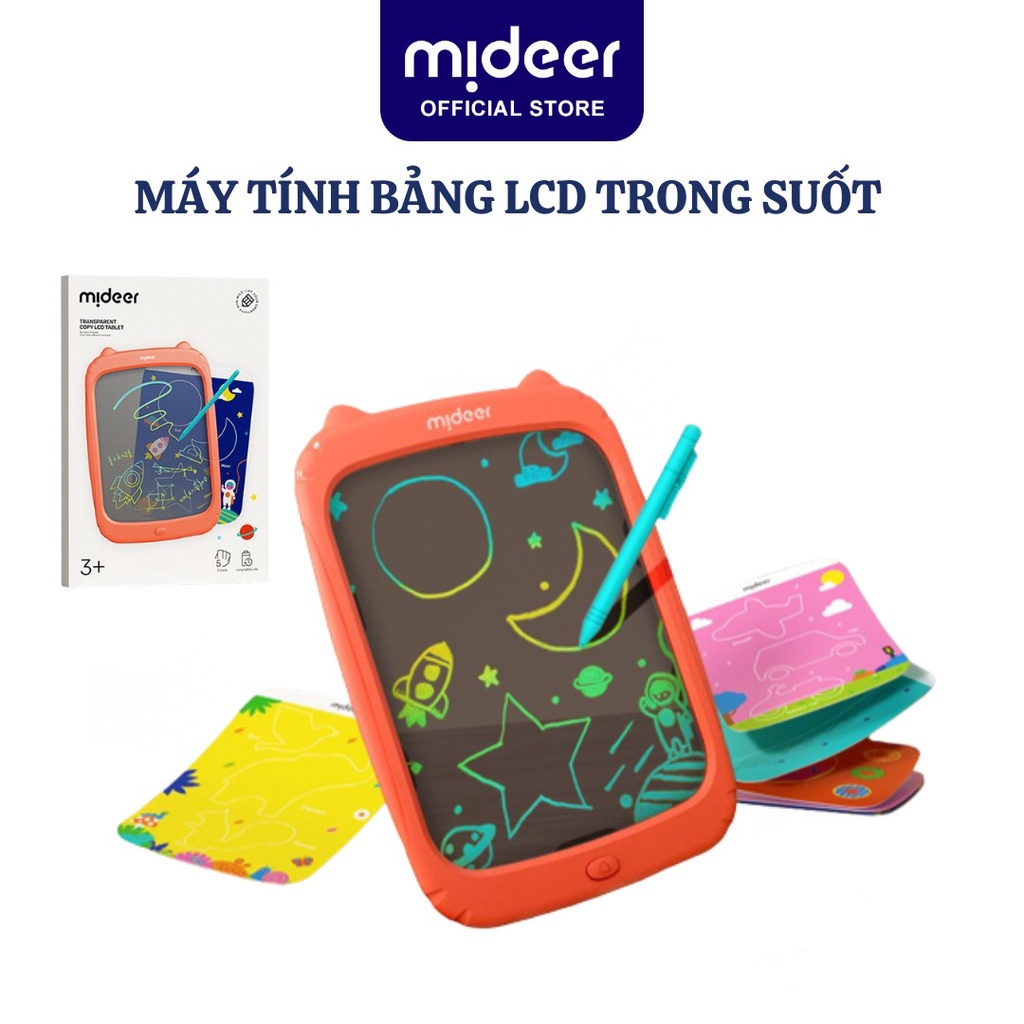Bảng vẽ điện tử tự xóa thông minh cho bé Mideer transparent copy LCD Tablet màn hình LCD trong suốt kèm bút viết