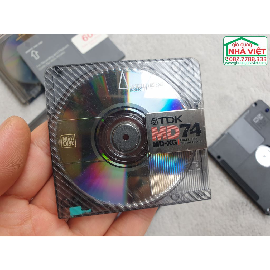 Đĩa MD minidisc nội địa đã qua sử dụng đủ hộp có sẵn nội dung cho phép ghi thâu lại
