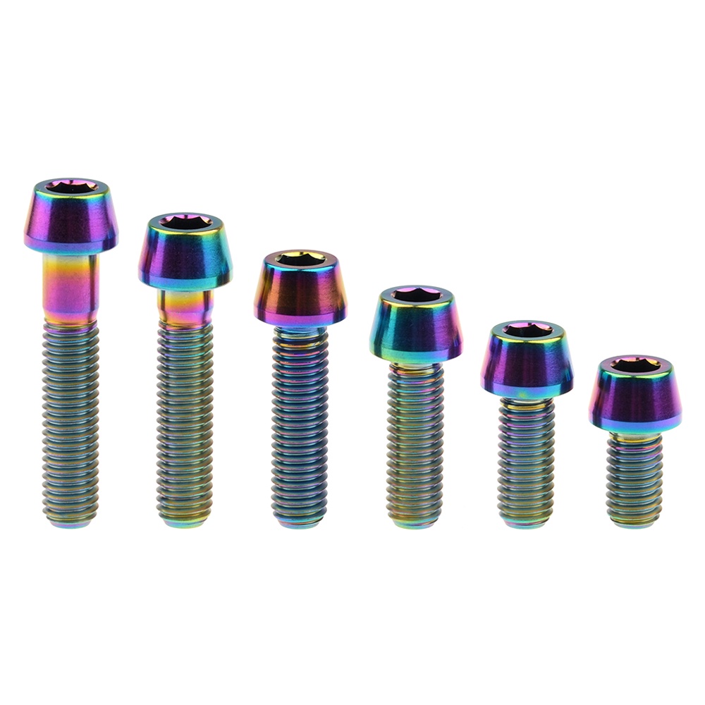 Bu Lông Titan Hình Nón Kích Thước 5 M8x15 / 20 / 25 / 30-50mm Chuyên Dụng Cho Máy Ghi Âm / Giảm Xóc Vespa / Nmax / Xmax / PCX