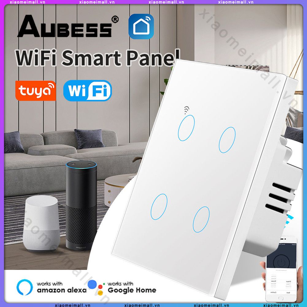 Tuya Công Tắc Cảm Ứng Ánh Sáng Thông Minh Wifi Điều Khiển Từ Xa Bằng Ứng Dụng Smart Life/Tuay Hoạt Động Với Alexa Google Home 4 3 2 1Gang (Xiaomeimall)