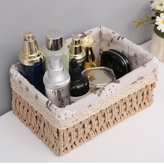 Giỏ đựng đồ decor mây che đan bộ 3 giỏ - GN63