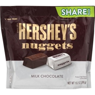Socola sữa hershey nuggets milk chocolate nhập khẩu mỹ gói 289g - phù hợp để ăn vặt, tặng người thân trong các dịp lễ