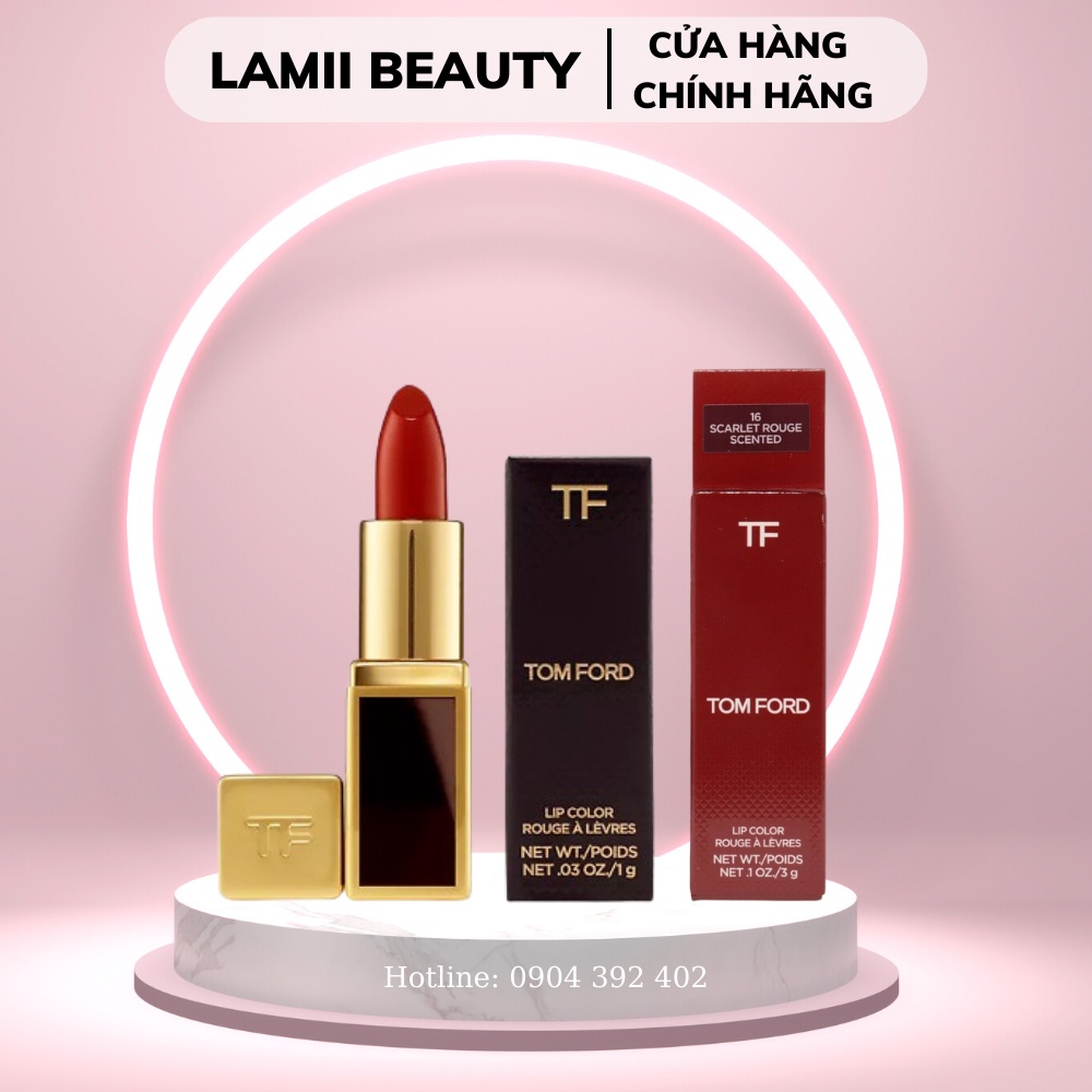 SON TOMFORD TOM FORD 16 SCARLET ROUGE SCENTED LIP COLOR ROUGE A LEVRES - LAMII BEAUTY