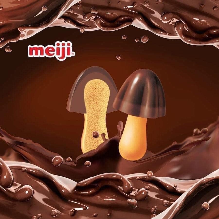Bánh chocolate nấm Meiji Chocorooms - EDS