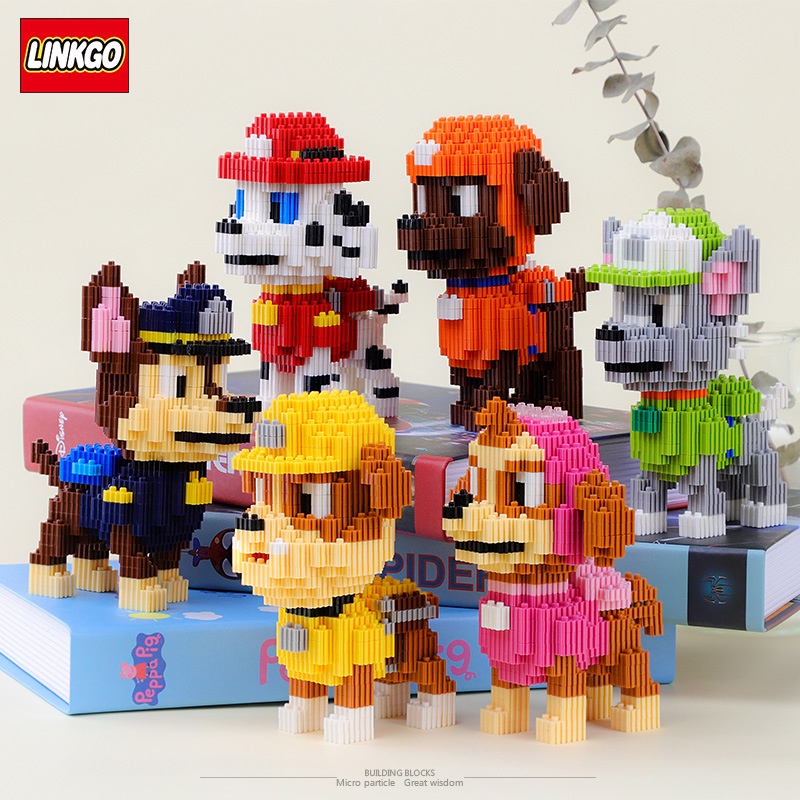 Mô hình lắp ráp 3D chú chó cứu hộ BST 6 con siêu đáng yêu, Lắp ráp sáng tạo cho bé