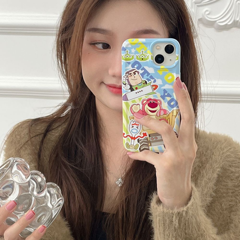 Ốp Điện Thoại tpu Mềm Kiểu Mảnh Ghép In Hình Hoạt Hình Dễ Thương Cho iphone 14 13 12 11