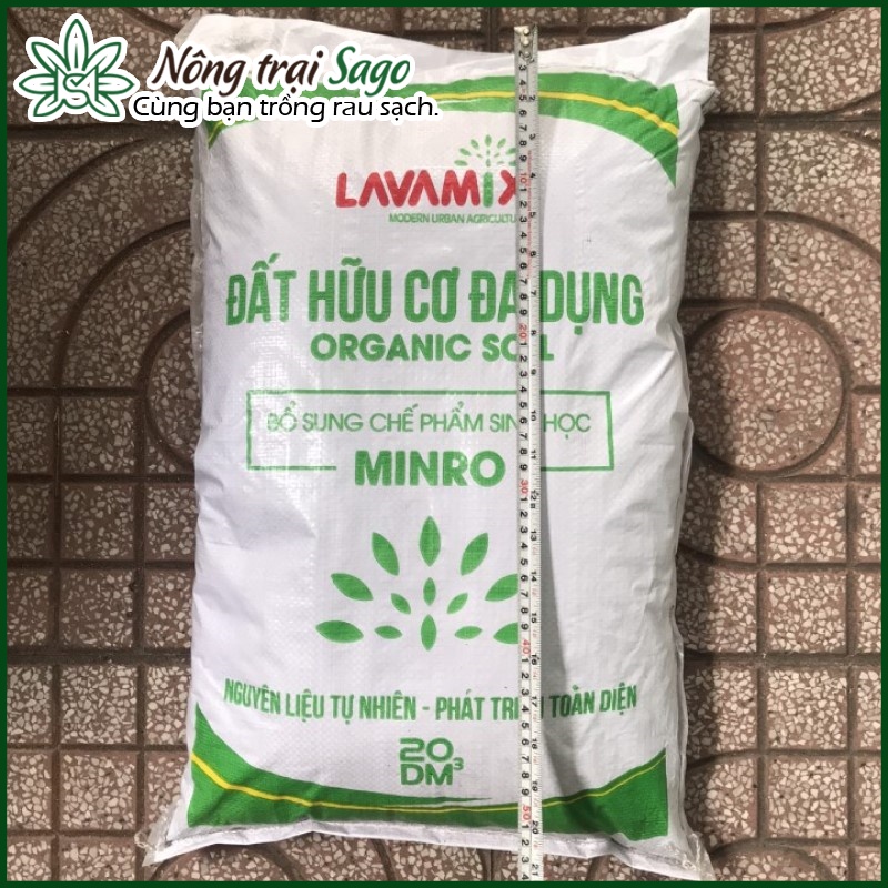 Đất Sạch Hữu Cơ Đa Dụng Lavamix Trồng Rau, Hoa Kiểng (Bao 20dm3 ~ 10kg) - Nông Trại Sago