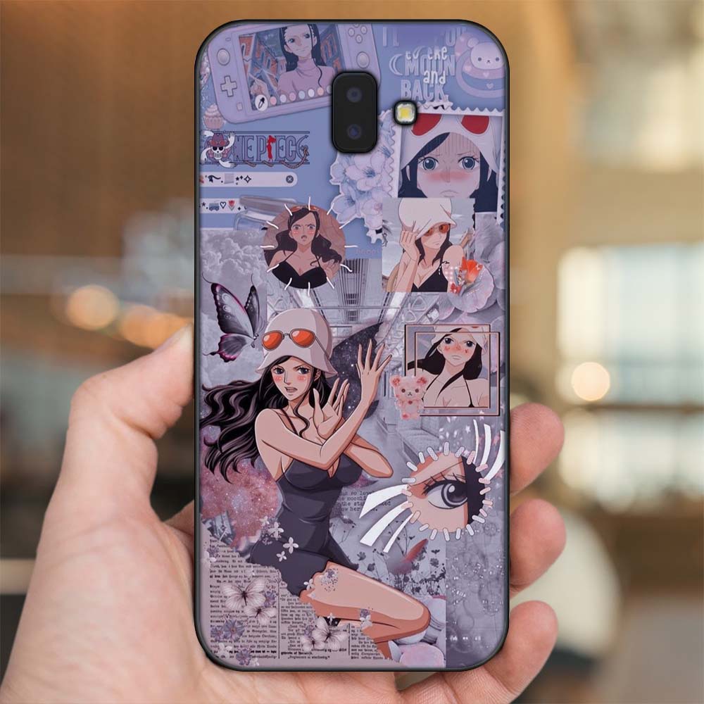 Ốp lưng Samsung J6 Plus viền đen in hình Nico Robin One Piece Đảo Hải Tặc
