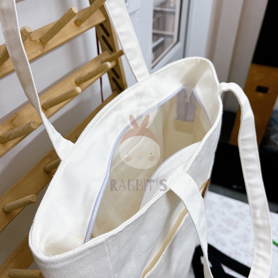 Túi Xách Đeo Vai Vải Canvas Phong Cách Vintage Hàn Quốc