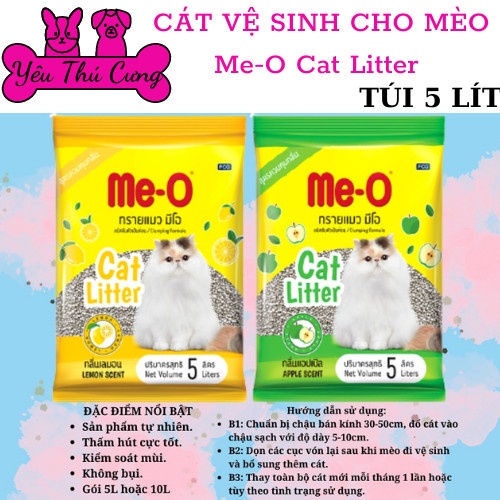 Cát vệ sinh vón cục Me-O 5L-YÊU THÚ CƯNG