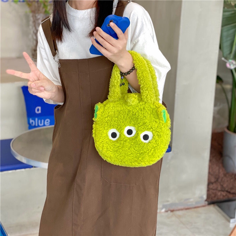 Babyfair. Phim hoạt hình mùa thu và mùa đông của phụ nữ Hàn Quốc dễ thương túi xách gấu sang trọng mềm mại dung tích lớn