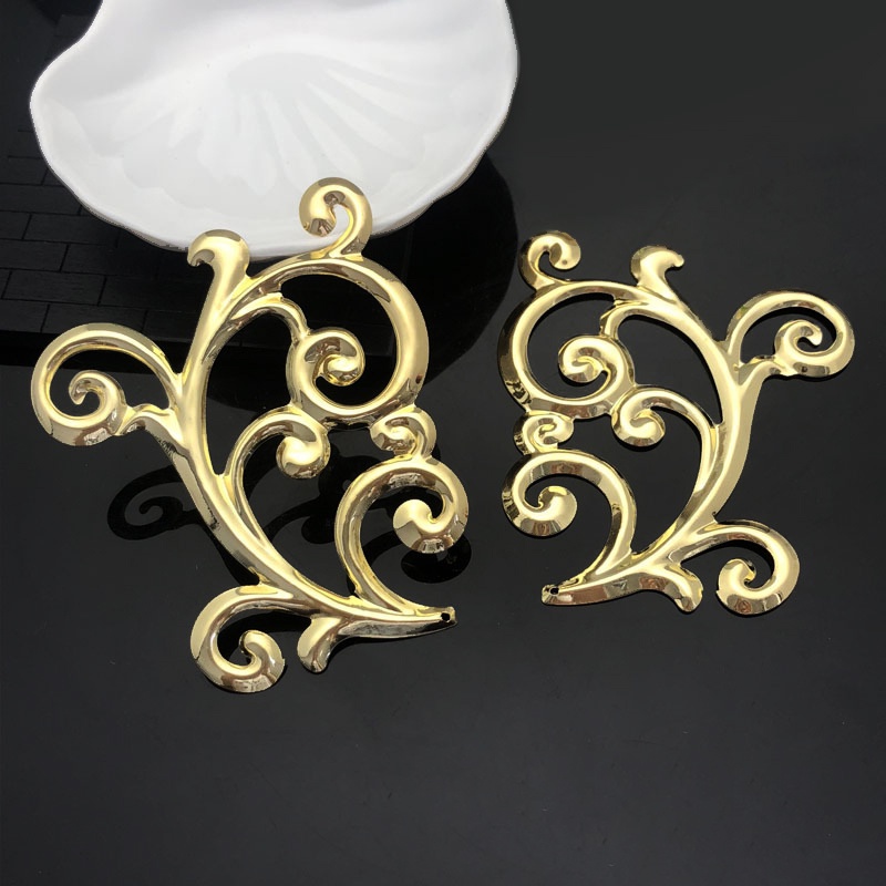 1 cặp 2 phiến họa tiết 71*90mm làm vương miện Lolita nguyên liệu làm trâm làm trang sức cổ trang