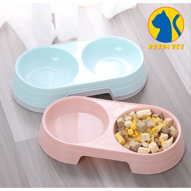 Bát ăn đôi cho chó, mèo