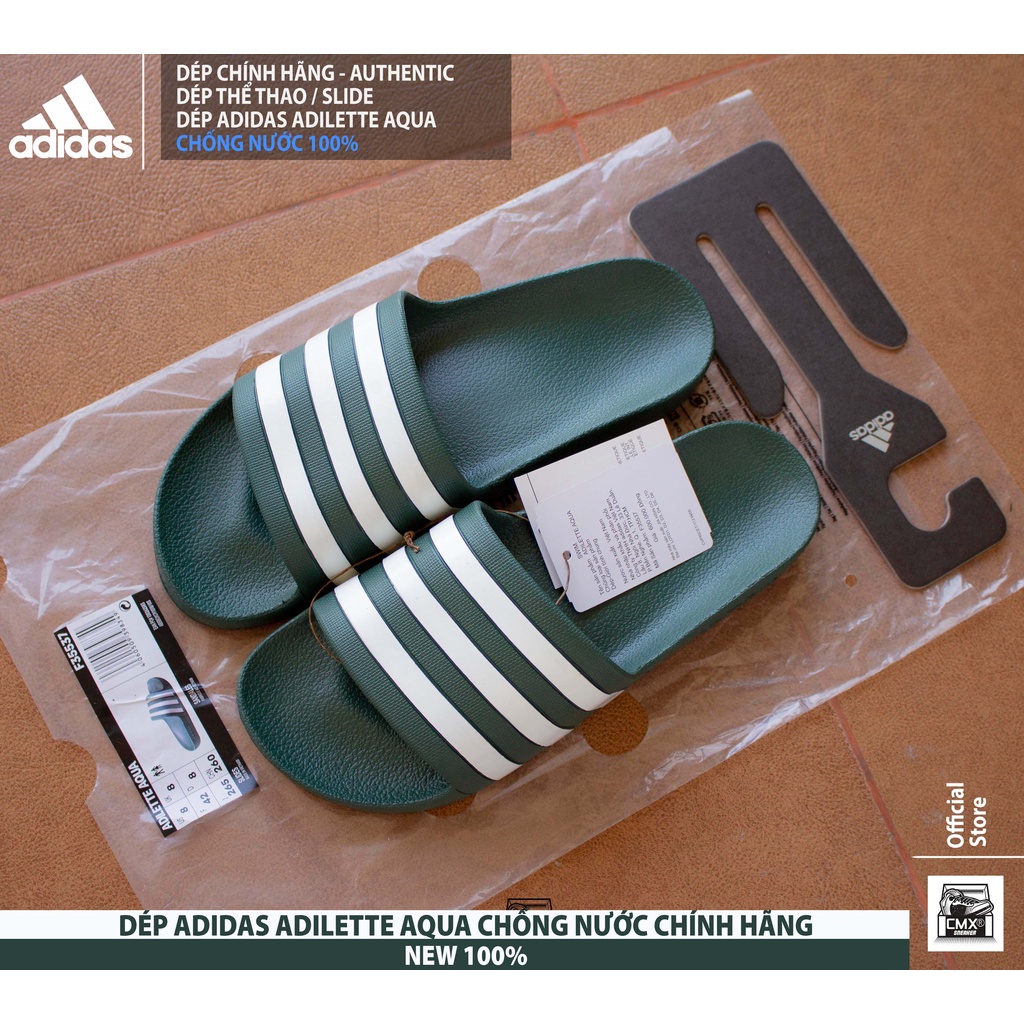 😘  Dép 𝘼𝒅𝙞𝒅𝙖𝒔 Adilette Aqua QUAI NGANG CHỐNG NƯỚC