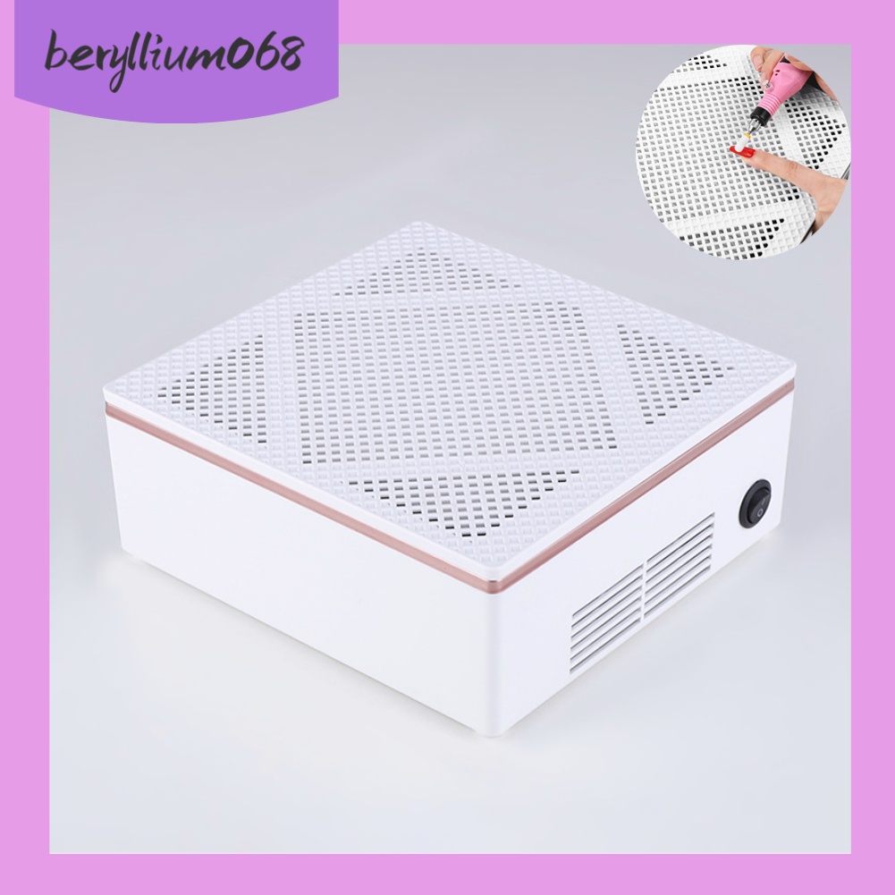 Máy hút bụi móng tay 60W Máy hút chân không không ồn ào - Êm Có Thể Điều Chỉnh Tốc Độ Để Bàn Với ​​Bộ Lọc Tháo Rời Phích Cắm Châu Âu - Beryllium068