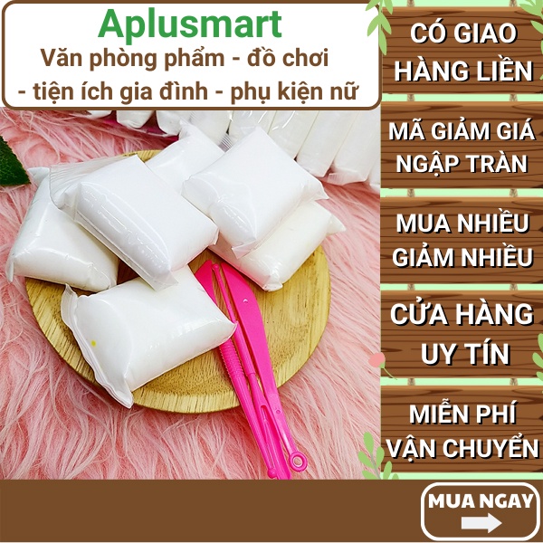 Đồ chơi đất sét tạo hình tự khô màu trắng giá rẻ - Bộ đất nặn màu trắng an toàn cho trẻ em , Aplusmart
