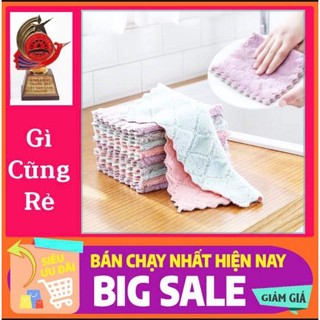 Khăn lau đa năng lau bếp ga, bát đĩa, đồ dùng nhà bếp 2 mặt