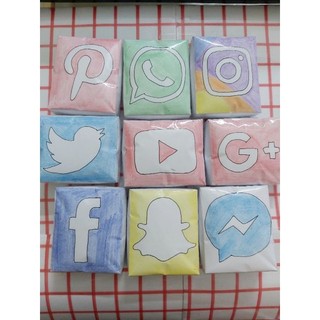 Squishy giấy logo mạng xã hội mini