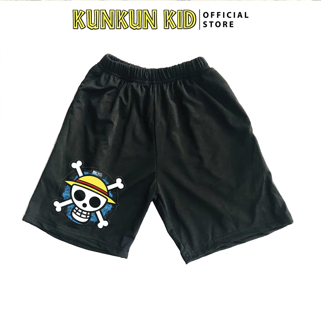 Quần bé trai in hình logo Luffy Kunkun Kid QT0001-Đồ bộ trẻ em size đại từ 16-55kg