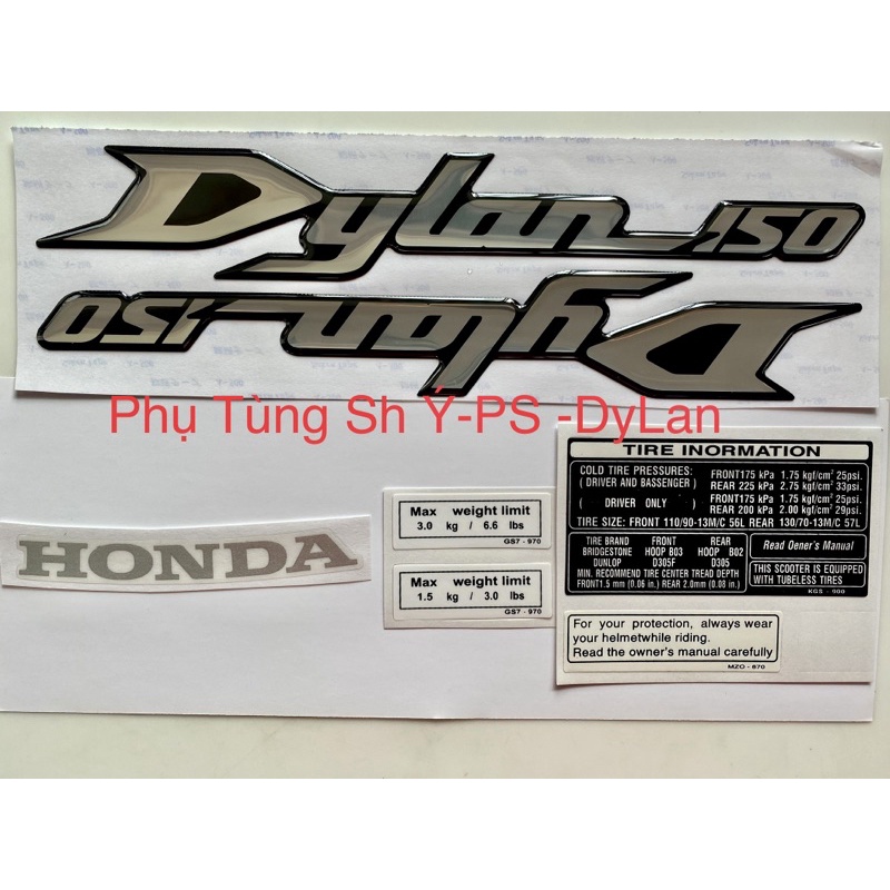 Bộ tem Honda Dylan