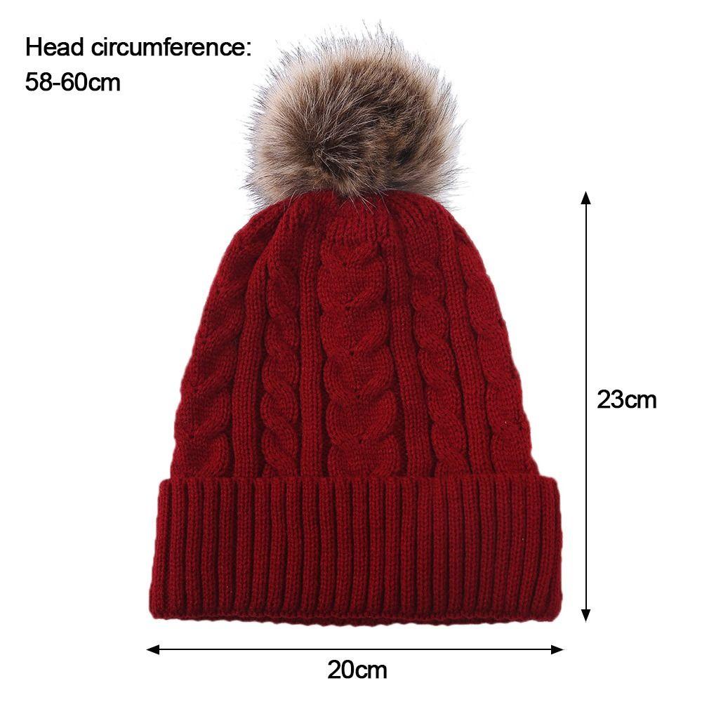 MYRONGVN Mũ Len Màu Sắc Nhã Nhặn Giữ Ấm Cho Nữ