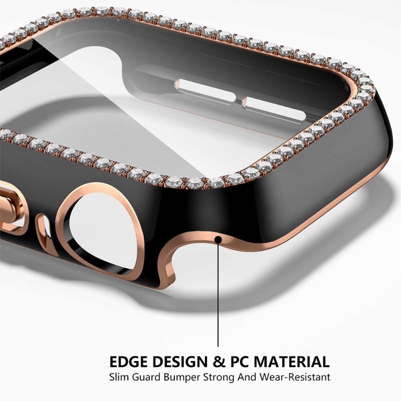 Kính Cường Lực Mạ Kim Cương 41mm 45mm 44mm 40mm ultra 49mm Bảo Vệ Màn Hình Đồng Hồ Thông Minh Cho Apple Watch 8 7 series 6 5 4
