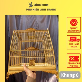 Khung lồng chào mào tự ráp mẫu thái tre khung 6 - lồng chim thế an an