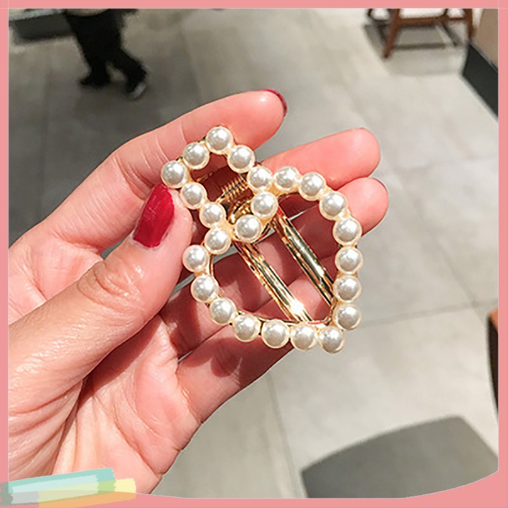 Kẹp tóc đính ngọc trai giả thanh lịch cho nữ