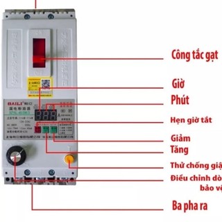 Attomat chống mất pha Baili 40A/100A - CB chống mất pha l bảo vệ chống mất pha cho động cơ máy bơm 3 pha 380V