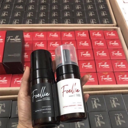 Dung dịch vệ sinh phụ nữ Foellie Luvilady Inner Cleanser 100ml làm sạch vùng kín dạng bọt khử mùi Harin Official Store