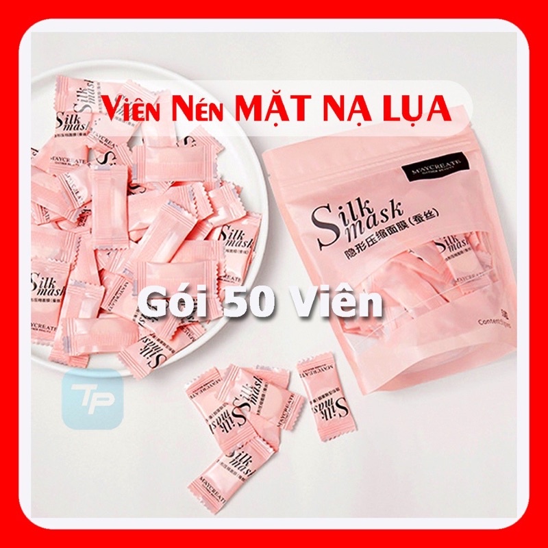 Gói 50 Viên Nén MẶT NẠ MAYCREATE - Mặt nạ lụa siêu mỏng và mặt nạ vải