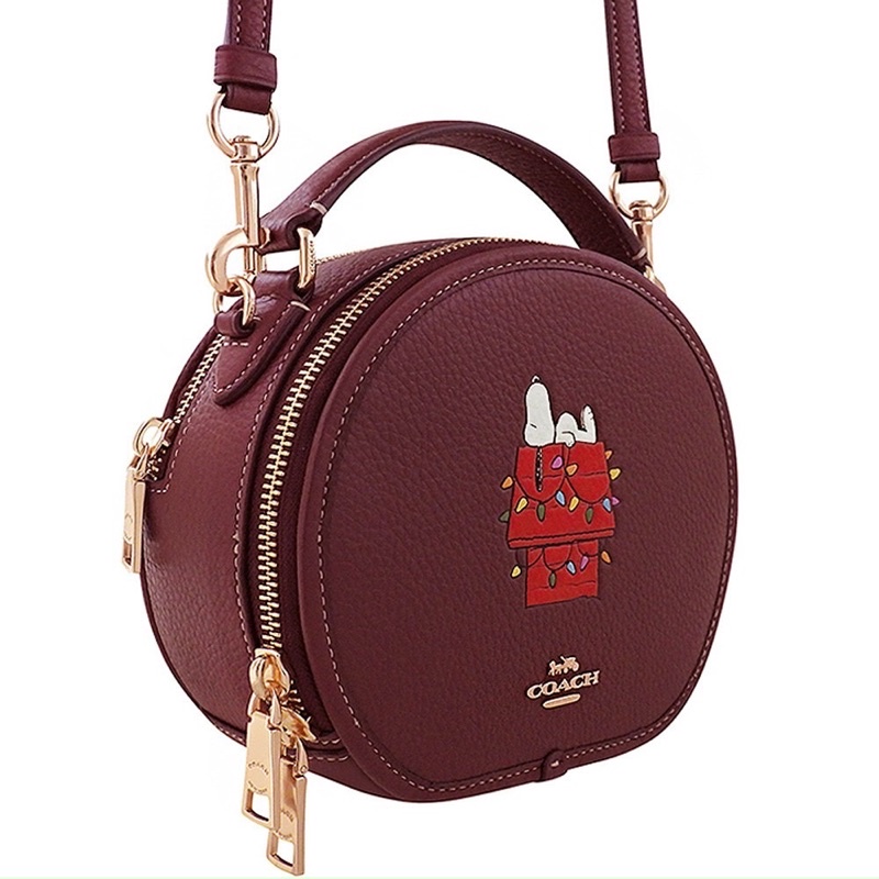 📛RẺ VÔ ĐỊCH📛TÚI COAH X PEANUTS TRÒN NỮ SIÊU XINH