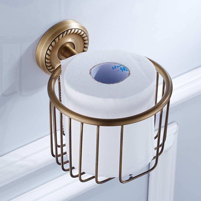 Giá Đỡ Cuộn Giấy Vệ Sinh Bằng Đồng Phong Cách Châu Âu Cổ Điển JP5