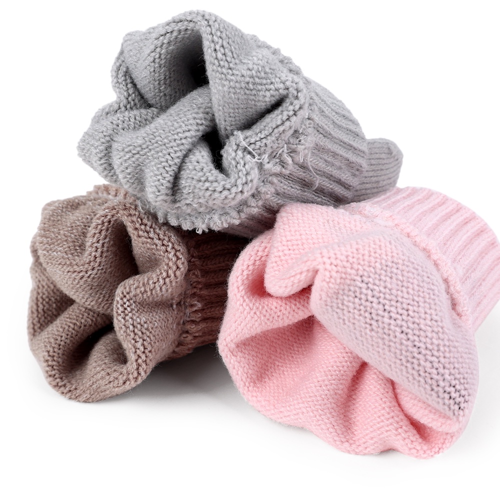 Găng Tay Lông Nhung Hở Ngón Mềm Mại Dày Dặn Giữ Ấm Mùa Đông Có Thể Chạm Màn Hình Cảm Ứng Thời Trang Cho Nữ