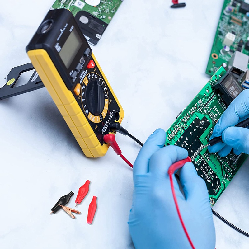 Set 20 Kẹp Cá Sấu Thử Điện 5Amp Mini Bằng Đồng Cách Nhiệt Bảo Vệ Răng