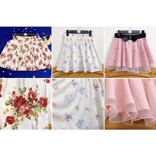 Chân váy 2hand hoa/voan/trơn bánh bèo fressize đồng giá 55k